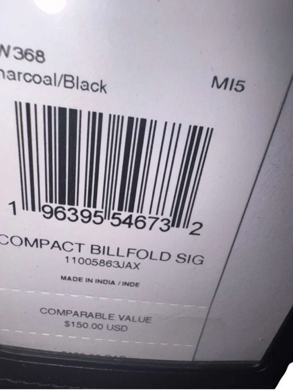 Coach men’s  Textured Leather Bi-Fold Wallet - Black cc pattern *nwt